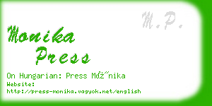 monika press business card